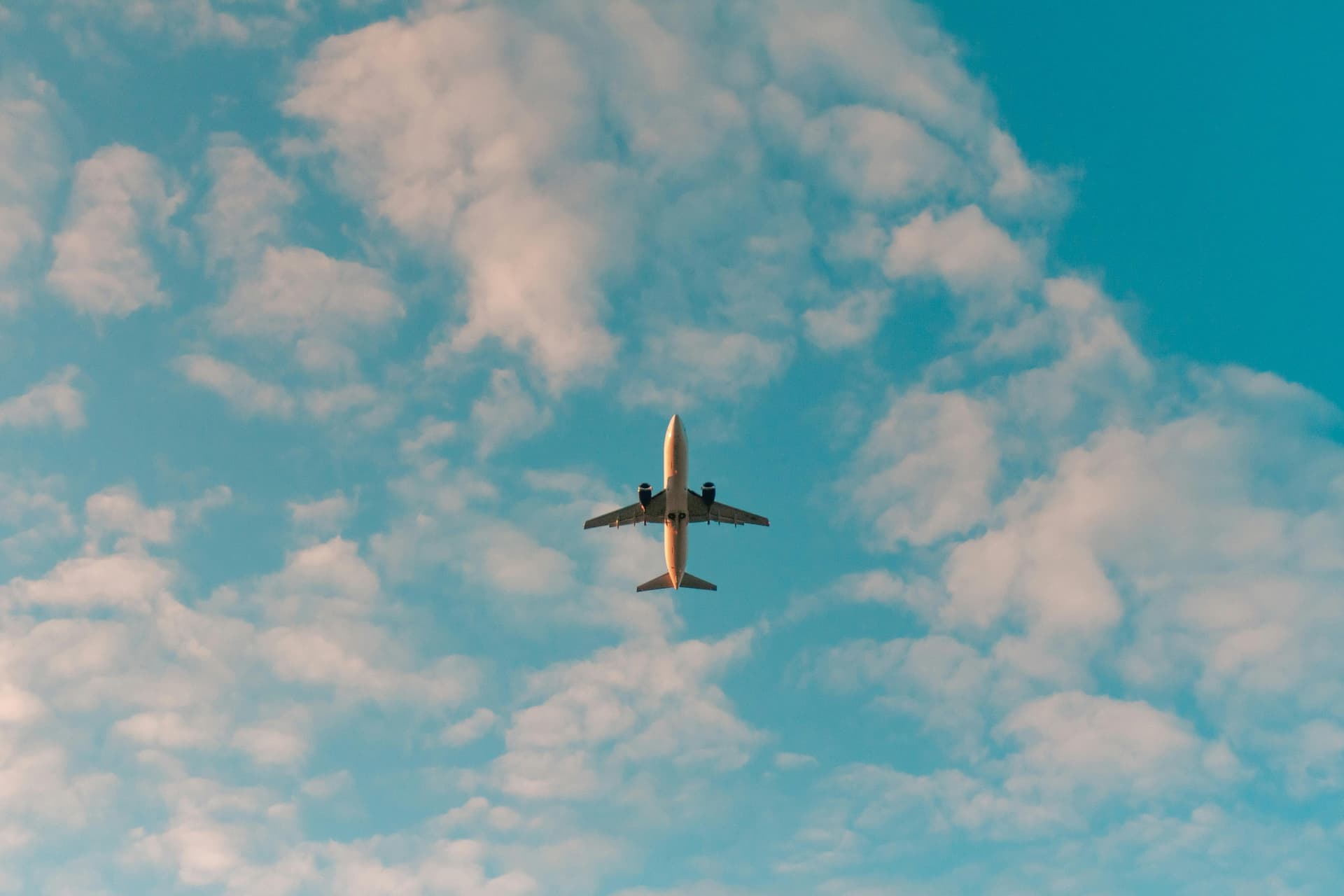 an airplane in the sky
