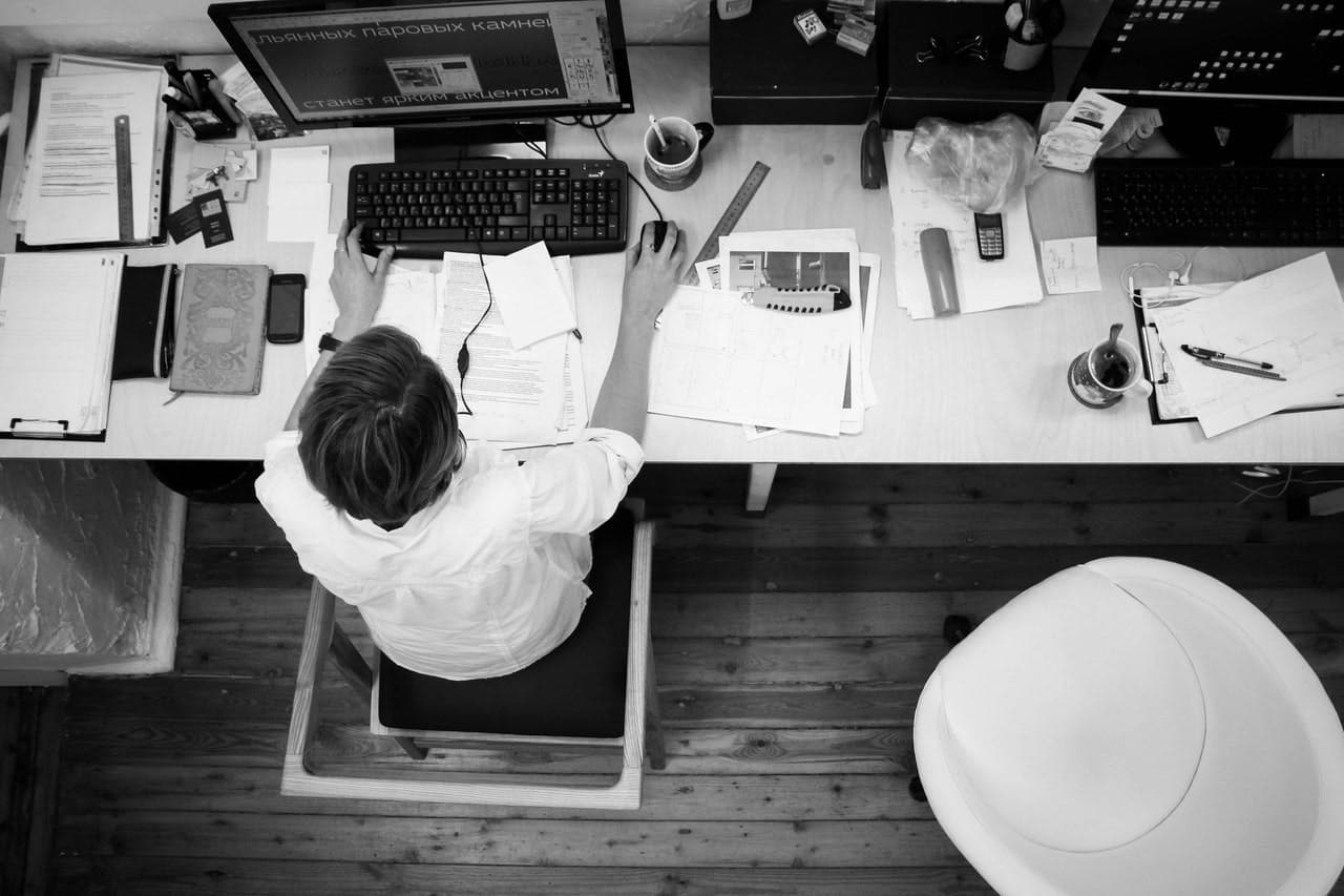 Man working on desk