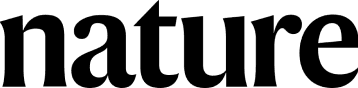 "nature" is written in a bold, black serif font. The background is white, providing a high contrast to the text.