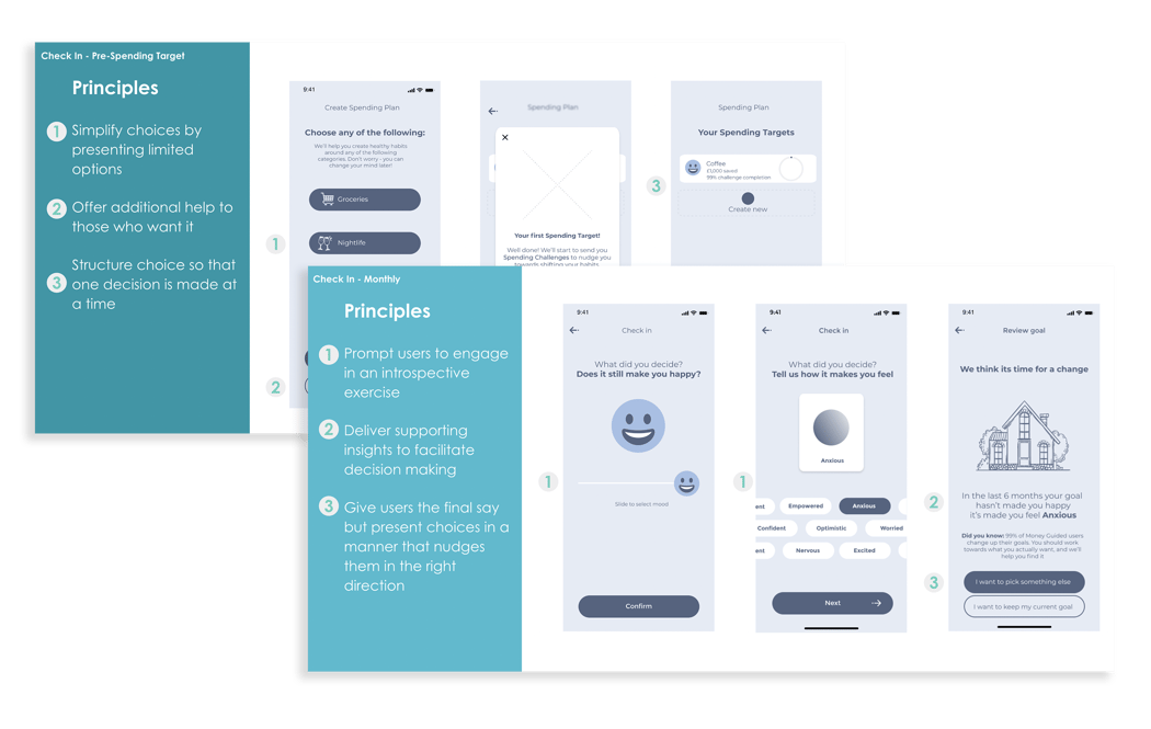 Some sample screens from the app we developed.